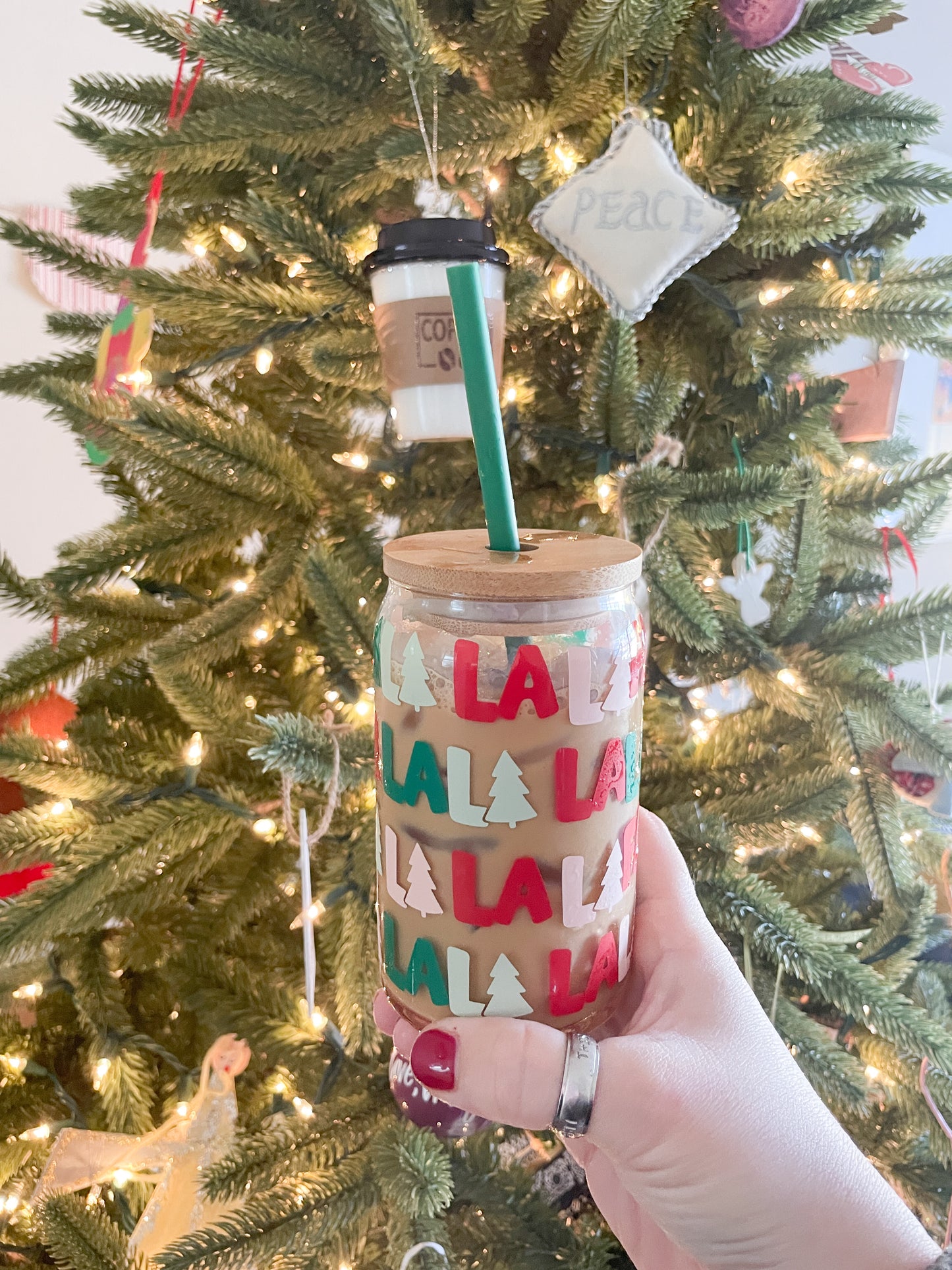 Fa La La Glass Tumbler