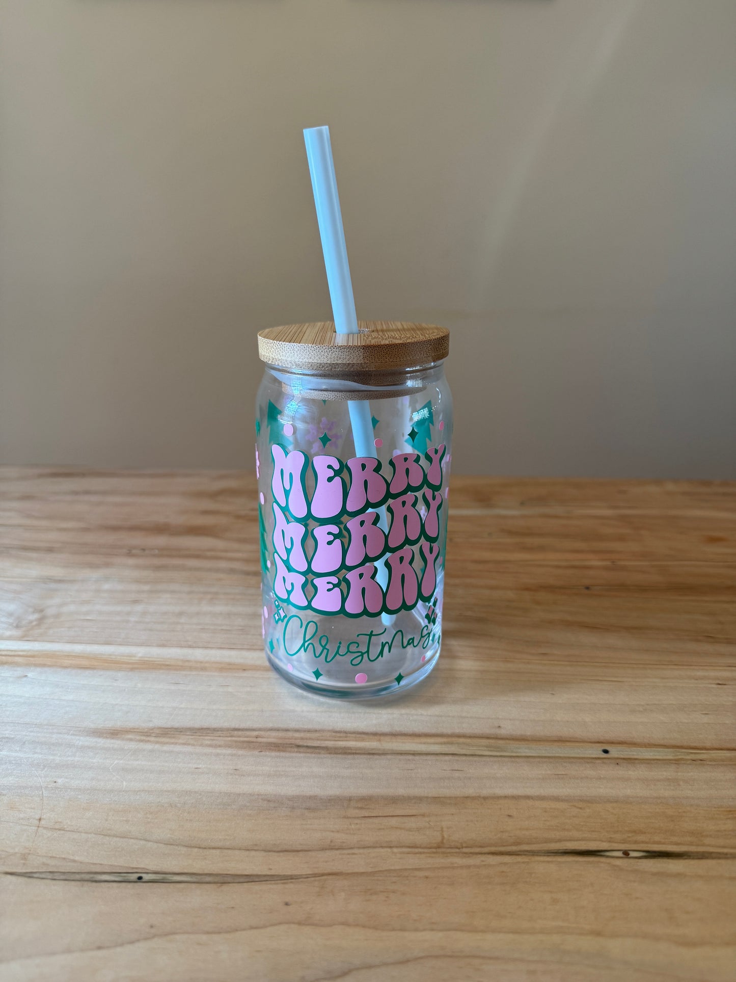 merry, merry glass tumbler