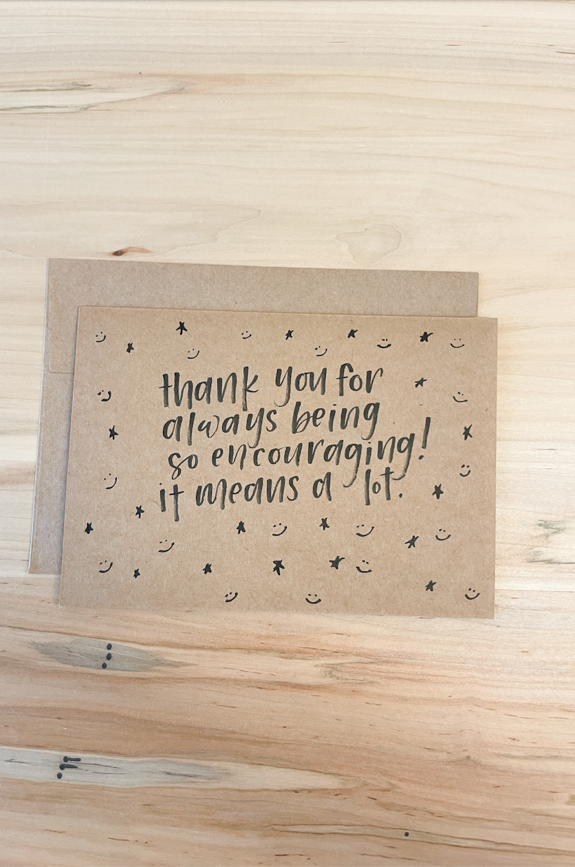 thank you Card, encouraging