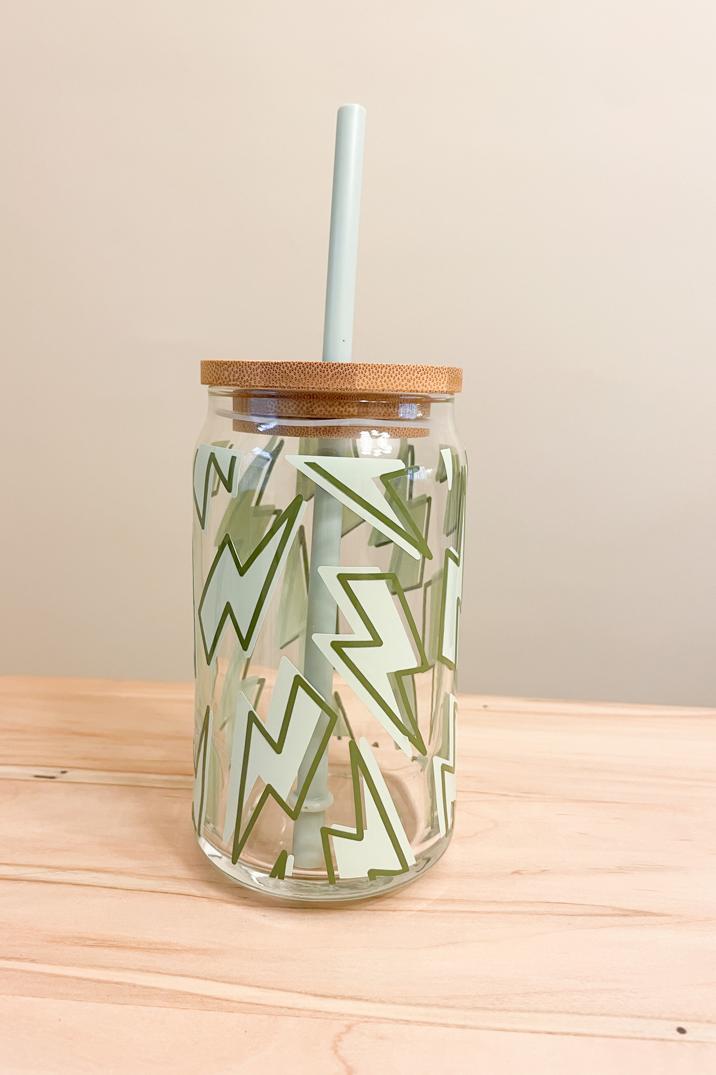 lightning bolt glass tumbler