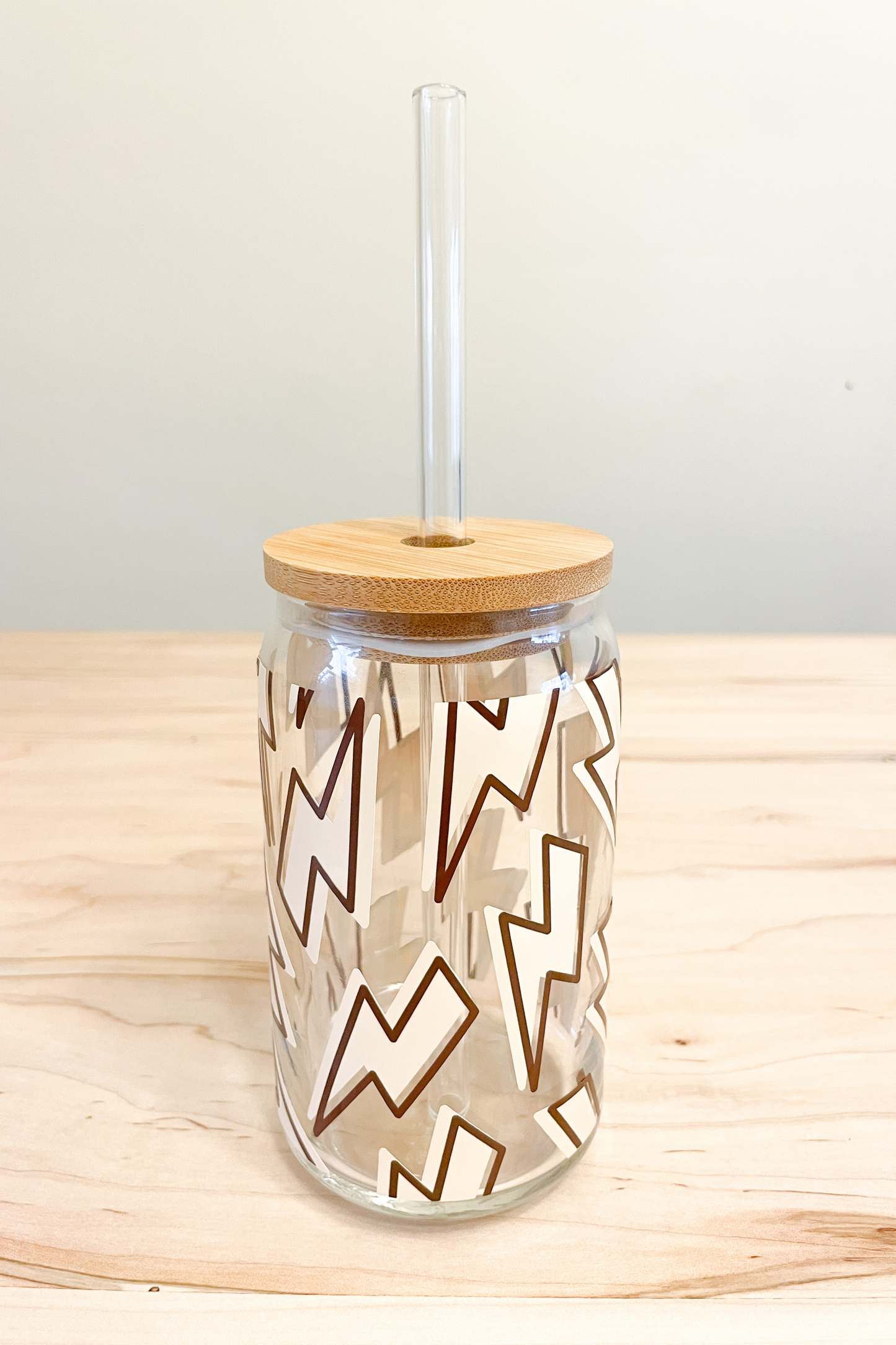 lightning bolt glass tumbler