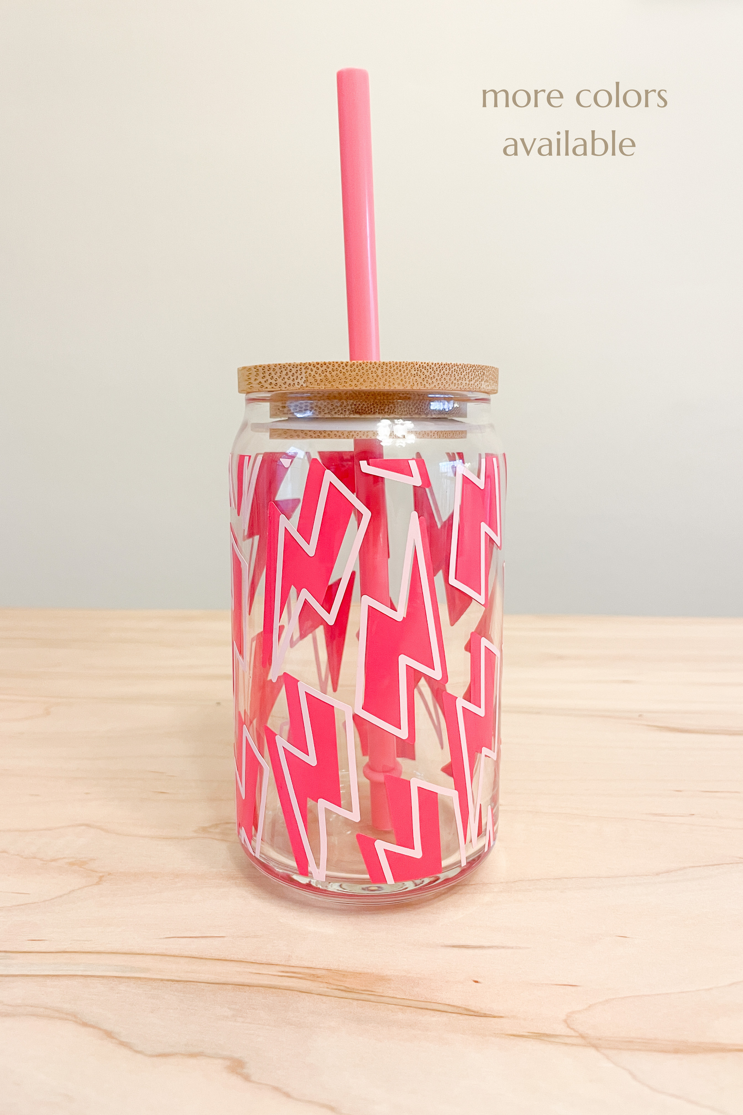 lightning bolt glass tumbler