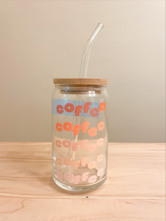 ombre coffee glass tumbler