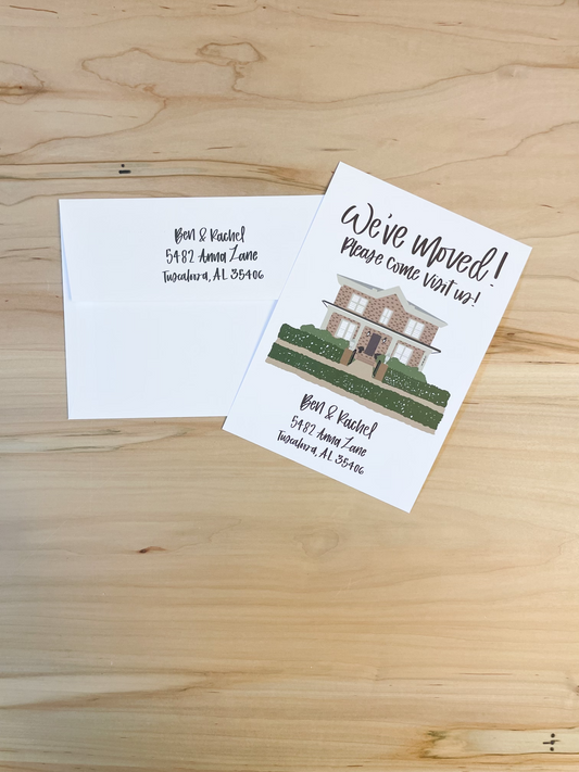 "We're Moving" Cards + Envelopes