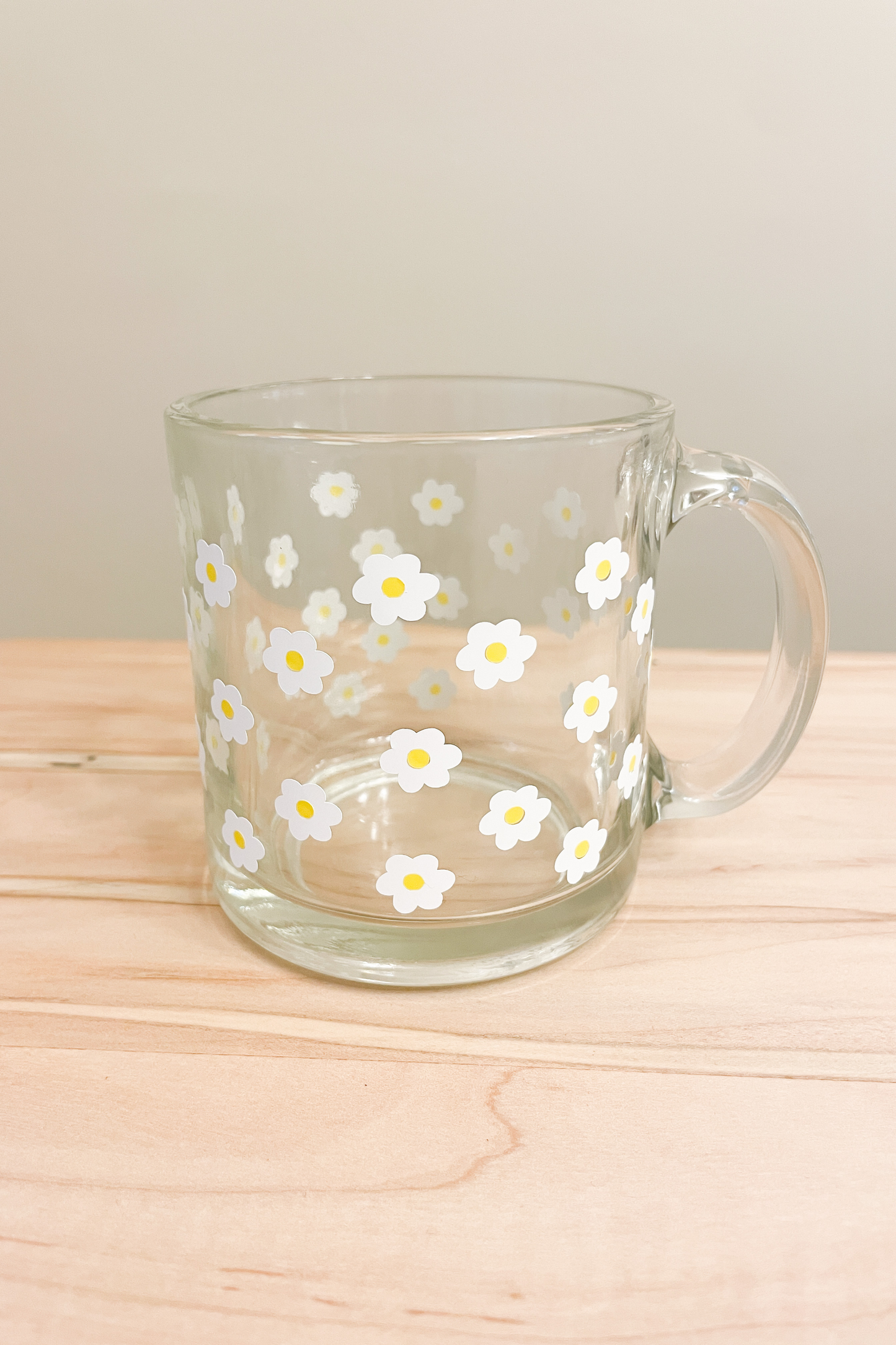 daisy hot coffee glass
