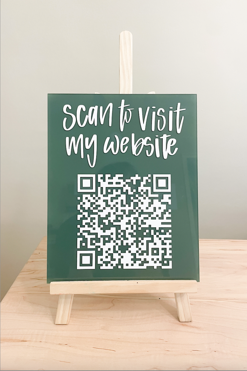 QR code acrylic sign