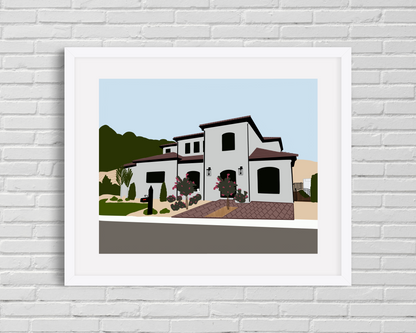 custom house illustration