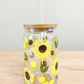 sunflower glass tumbler